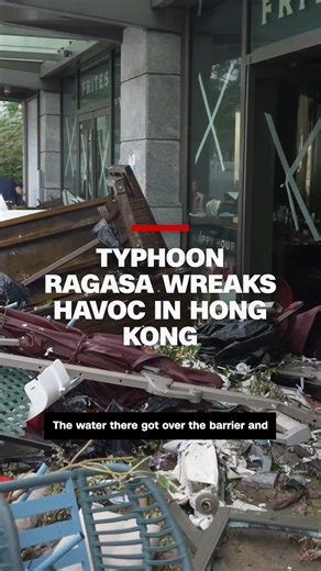 31K views · 400 reactions | Typhoon Ragasa left a trail of damage across Hong Kong and parts of southern China Wednesday. Across all of Hong Kong, 82 people were injured and over 800 people took refuge in temporary shelters across the territory, according to authorities. Read more: https://cnn.it/3W4jUwb | CNN International | Facebook