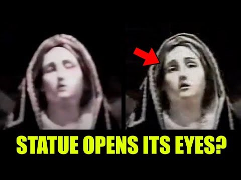 Virgin Mary Statue OPENS Its Eyes on Camera?!
