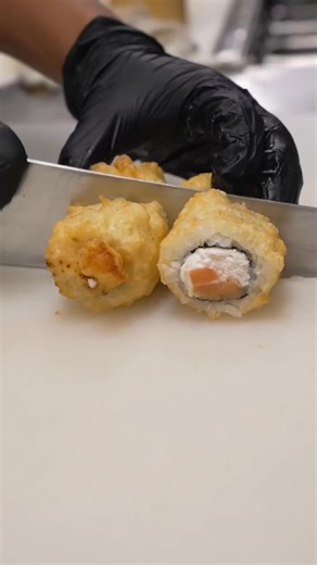 4.5K views · 13 reactions | Behind the scenes of the legendary Multiple Orgasm Roll at Hapa Sushi Grill & Sake Bar! Made with cream cheese, California mix and smoked salmon,tempura fried and then broiled in a spicy Japanese aioli and drizzled with sweet soy. 襤 . . . . . #boulderfoodie #denverfoodie #sushiporn #sushiroll | Denver Now | Facebook