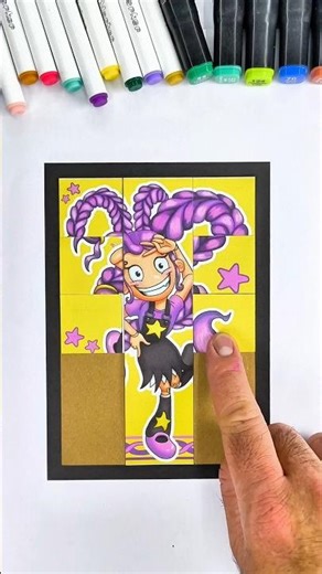 Poppy Playtime Lily Lovebraids Paper Sorting Challenge 😍 Easy DIY Paper Puzzle Game