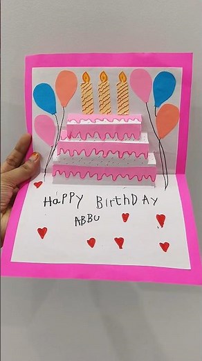 3D Birthday Card for Dad 🎂❤️ Easy Handmade Pop-Up Card | DIY Paper Craft