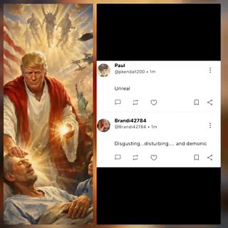 @EricLDaughJUST NOW: President Trump RESPONDS to backlash over the now-deleted post Q: Did you post that picture of yourself depicted as Jesus Christ? TRUMP: "How did they come up with that? It's supposed to be me as a doctor making people better, and I do make people better and make people a lot better." "I did post it and I thought it was me as a doctor and had to do with Red Cross as a Red Cross worker there, which we support. And only the fake news could come up with that one."https://t.co/5