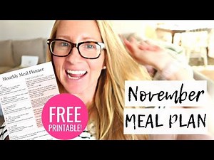 November 2018 Meal Planning on a Budget | FREE Printable Monthly Meal Planner