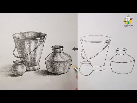 Still Life Object Drawing Easy Step by Step with Pencil Shading