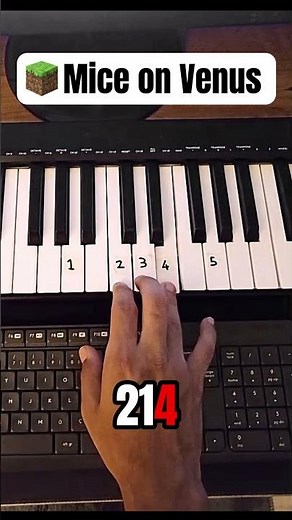 Mice on Venus from Minecraft - EASY Piano Tutorial 🎹 #piano #pianocover #minecraft #nostalgia