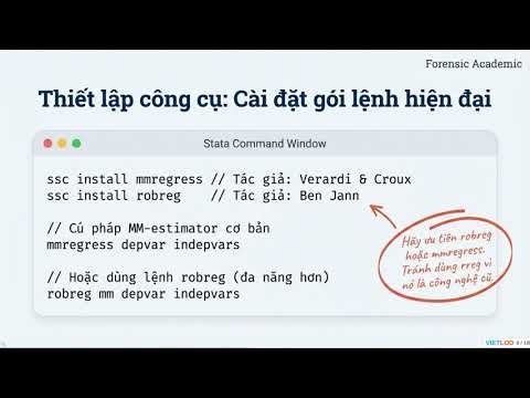 Lệnh mmregress - Thực hiện phương pháp hồi quy bền vững (robust regression) #econometrics #stata