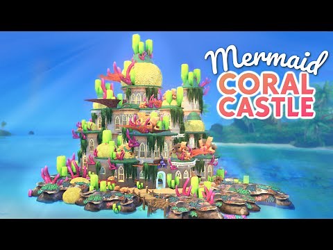 MERMAID CORAL CASTLE | Sims 4 Speed Build