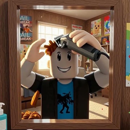bacon boy gets a hair cut #roblox #shorts
