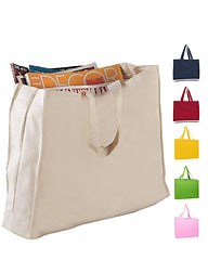 12 ct Full Gusset Heavy Canvas Affordable Horizontal Tote Bags - By Do
