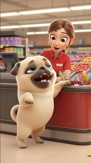 Brave Pug Puppy Saves Friend from Rain 🌧️ Heartwarming Animation Cute Dog Storyv #dog