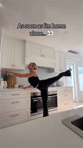 When I’m home alone I do this… 👀