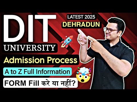 DIT Dehradun Admission Process 2026 | DIT Dehradun Admission Last Date 2026 | By Sunil Adhikari