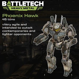 94 reactions · 12 shares | This is the Phoenix Hawk, 45 tons of HEAVY METAL, coming on November 21st. Get the HEAVY METAL expansion with the BATTLETECH Season Pass here: https://pdxint.at/32rkuWF | BattleTech - Game | Facebook