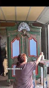 How to Paint Old World Furniture - Process video