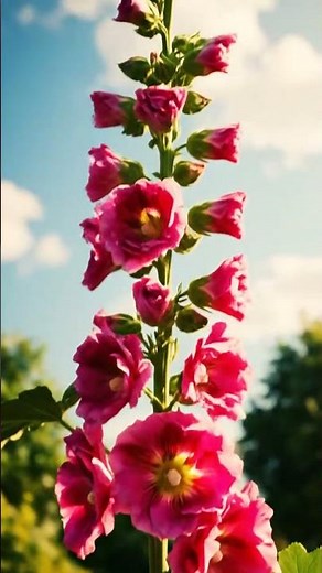 Hollyhock Flower Blooms Faster Than You Can Blink!