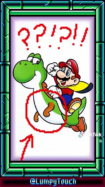 Yoshi had orange arms?! #pixelart #mario #yoshi #mariobros #nintendo #videogames #game #fyp #fypシ #viral #didyouknow #gamingsecrets