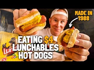 Eating the Lunchables with two mini hot dogs. 🌭🌭