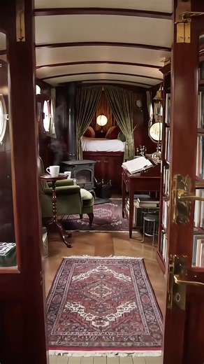 Inside a writers narrowboat. #canal #narrowboat #canalboat #boating