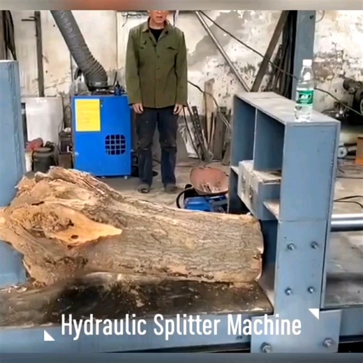 Electric Automatic Wood Log Splitter Machine Hydraulic Firewood Processor Push Through Hydraulic Log Splitter