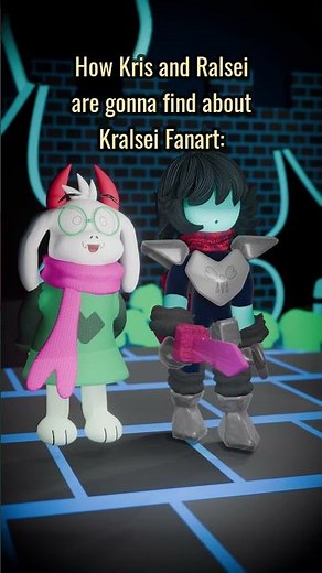 How Kris and Ralsei will find Kralsei: #deltarune #blender #3danimation