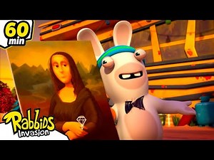 The Rabbids took Mona Lisa! | RABBIDS INVASION | 1H New compilation | Cartoon for Kids