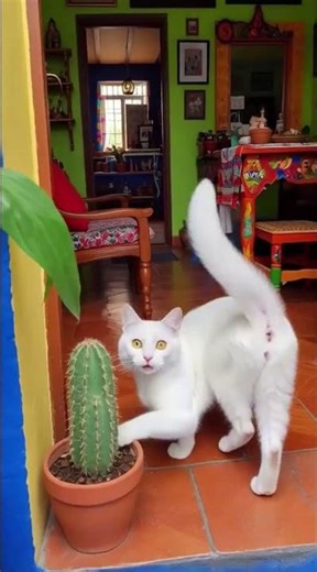Cute White Cat Explores Mexico's Most Beautiful Places. #cat #cats #catvideos #catshorts