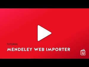 Mendeley 7: Web importer