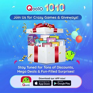 Win Exciting Prizes, Vouchers, and more! 🎁 Join us 4th to 10 October! Download the Qoo10. App now 🤩 Shop now :www.qoo10.sg/1010 | Qoo10