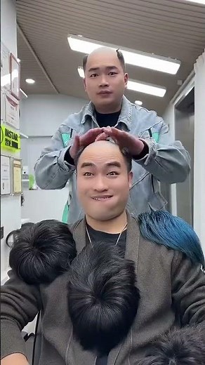 This expression is really amazing😄#tóc giả nam #tóc giả#メンズウィッグ #ウィッグ