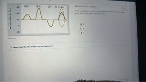 Multiple Choice QuestionIn this graph that shows the membrane ... | Filo