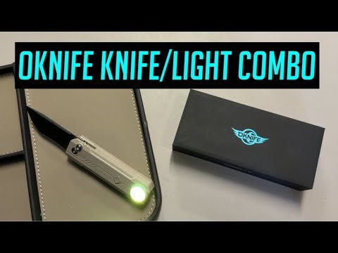 OKNIFE LK Folding Knife with Rechargeable Flashlight