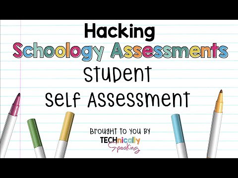 Student Self Assessments using Schoology Assessments