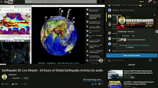 dutchsinse Live Stream: 24 hours of 3D Global Earthquake Activity