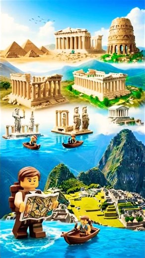 Lego mini figures seven wonders of the world #lego #legominifigures
