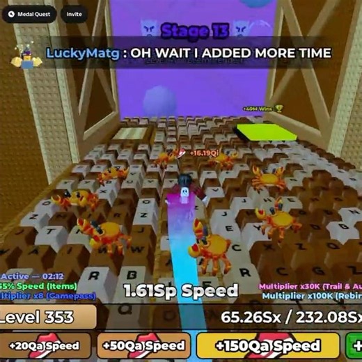 World 2 New Update😱 +1 Speed Escape Keyboards 💕 #roblox