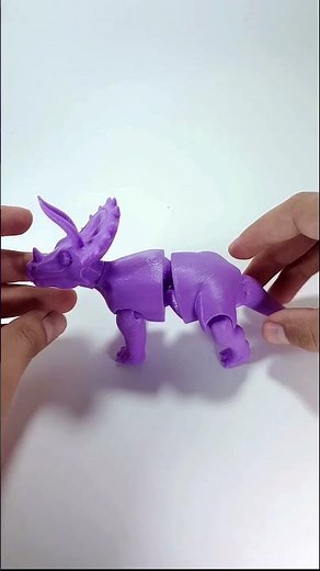 Flexi triceratops #3dprint #3dprinting #cute