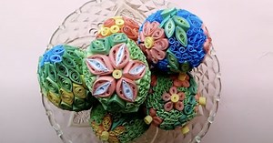 Homemade DIY Quilling Easter Eggs Method