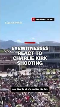 Eyewitnesses react to Charlie Kirk shooting