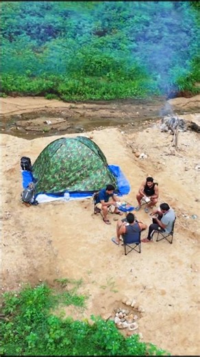 A Perfect Day of Camping and Campfire Food 🏕️🍽️#nature #travel #travelshorts #hiking