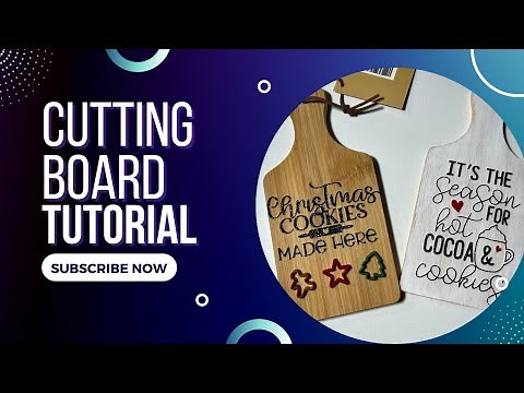 Using HTV on Mini Cutting Boards || Holiday Cutting Board Tutorial