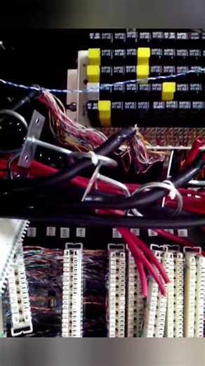 Cable replacement in a telephone exchange #pabx #telephony