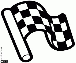 Checkered flag coloring page printable game