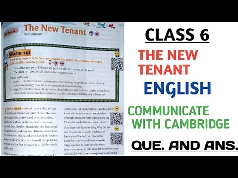 Class 6 | THE NEW TENANT | Communicate with Cambridge | Question and answers | English ‪@nksclasses‬