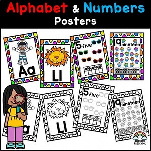 Alphabet and Number Posters Bundle | Early Years Classroom Decor -Back to School