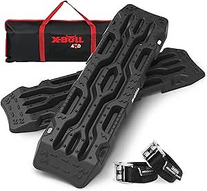 X-BULL New Recovery Traction Tracks Tire Ladder for Sand Snow Mud 4WD (Black)