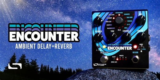 Source Audio, a leader in next-generation guitar and bass effects pedals, proudly introduces the Encounter Ambient Delay Reverb, a fully loaded, dual-engine effects pedal designed to unlock immersive, atmospheric soundscapes.