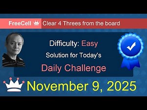 Microsoft Solitaire Collection: FreeCell - Easy - November 9, 2025