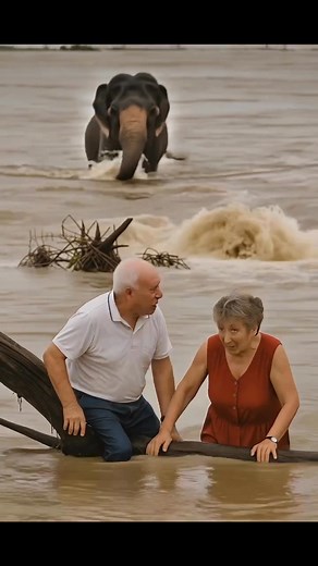 The couple fell from the bridge straight into the deep river and nearly drowned, but then they noticed a huge elephant slowly approaching them to… 😱😱 The couple had lived for many years in a small town divided by a wild river. Once, an old bridge had been built over it, but it had long since fallen into disrepair. Still, people sometimes used it to take a shortcut. That day, the man and the woman decided to cross the bridge. The boards creaked under their feet, the rotten beams groaned threate