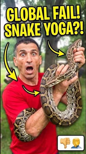 Yoga with a Python? 🐍 (Instant Regret!) #instantkarma #fails #epicfails
