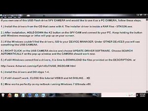 USB SPY CAMERA as PC WEBCAM - How to